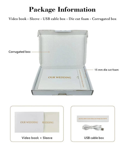 Linen Bound Video Book Wedding Video Album Up to 3 hours of video