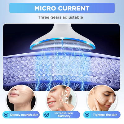 Neck Face Lifting Massager Hot Cold Neck Beauty Device Anti Wrinkle Skin Tightening Massager Remove Double Chin Facial Massager