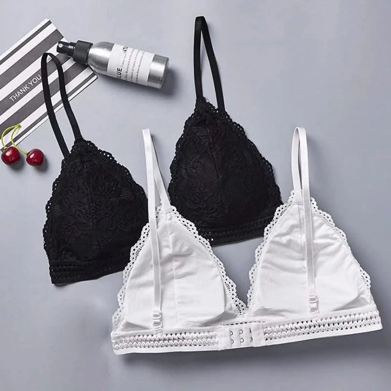 Wireless Push Up Bra Body Shaping Sexy Flower Lace Bra for Women