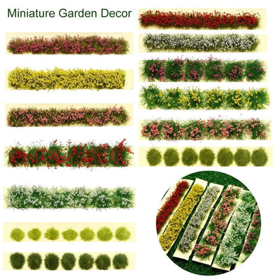 DIY Miniature Garden Decor Durable Static Scenery Model Landscape Wargame Grass Tufts Building Layout Sand Table Flower Cluster