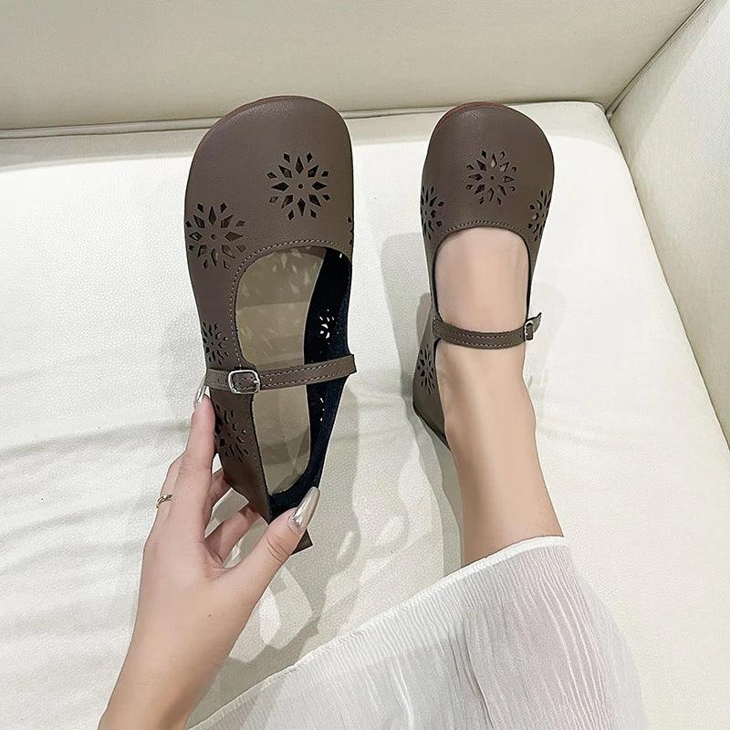 Women's Flat Shoes   Spring New Fashion Slip on Ladies Leather Shoes Soft Comfor Walking Shoes Lightweight Non-slip Loafers