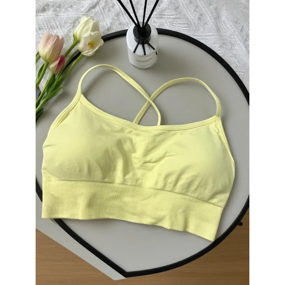 Yoga, Sports, Cycling, Vest, Halter Bra for Women, Seamless Breathable, High-support Sports Bra, Yoga, Running, Gym Exercise