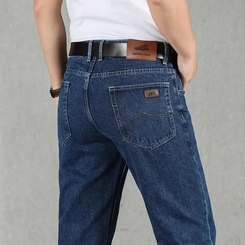 Jeans for Men Work Wear Male Cowboy Pants 2024 Fashion Trousers High Quality Original Classic Straight with Pockets New in Baggy