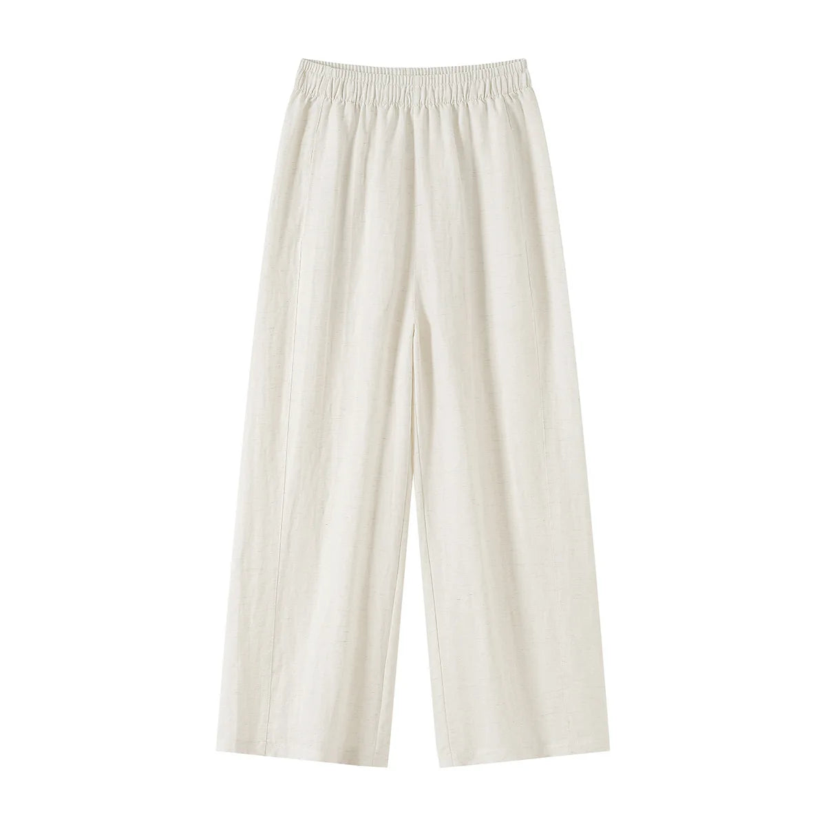 New Wide-leg Pants Women Clothing Summer Thin Loose Straight Casual Pants Solid High Waist Drape Nine-point Literary Pants