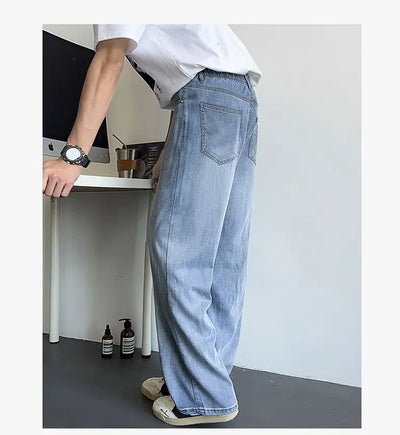 Mens Jeans Large Denim Jeans for Teens Trousers for Men Jean Baggy Pants Men's Fashion Man Male Trendyol Streetwear Korean Men´s