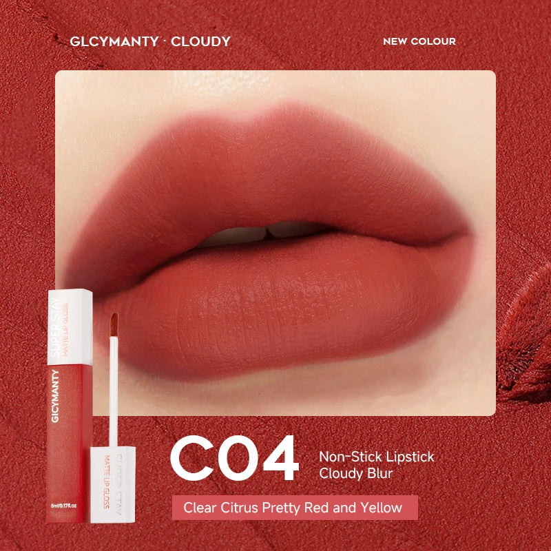 Matte Velour Liquid Lipstick Durable Waterproof Non Smudging Lip Color Women's Lip Glaze Lip Moisturizing Lipstick