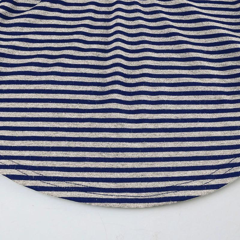 Korean Style Stripe Patchwork Women T-Shirts Short Sleeves Slim Fit Simple Causal Office Lady Clothing