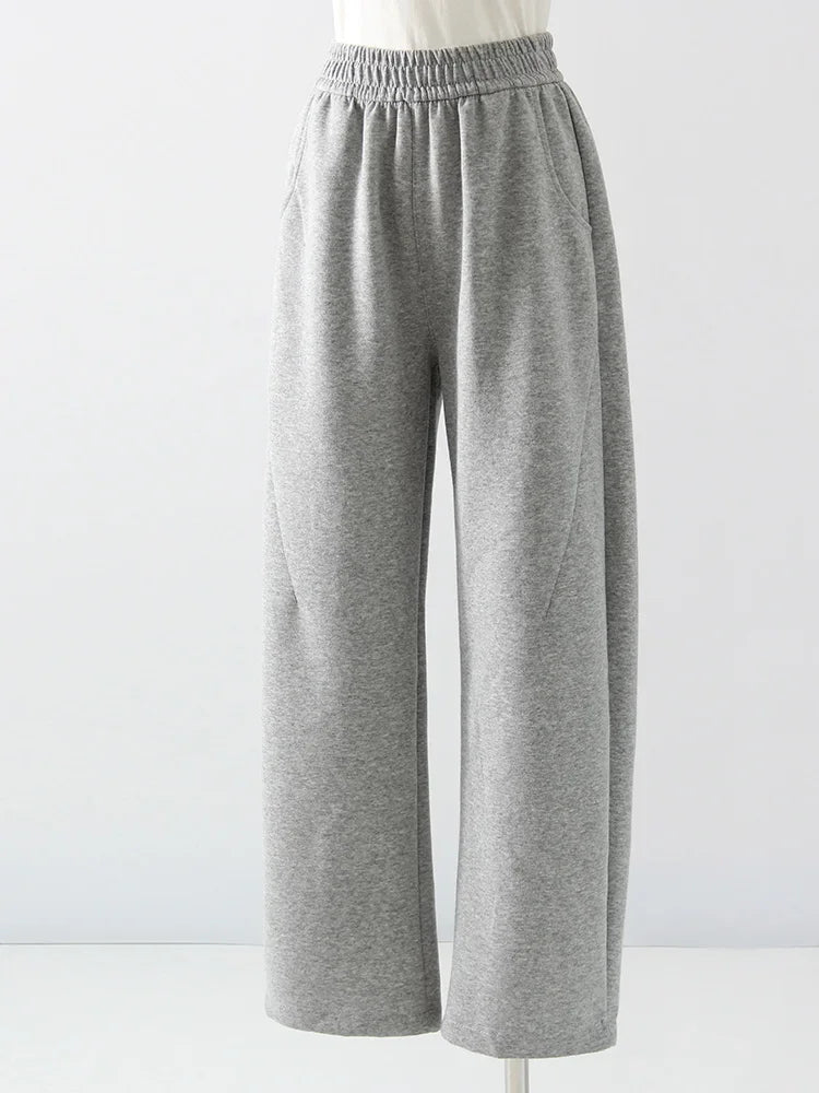 Women Straight Sweatpants Baggy Loose Dark Grey Long Pants Female Casual Sports Trousers High Waist Sweatpants For Women Joggers