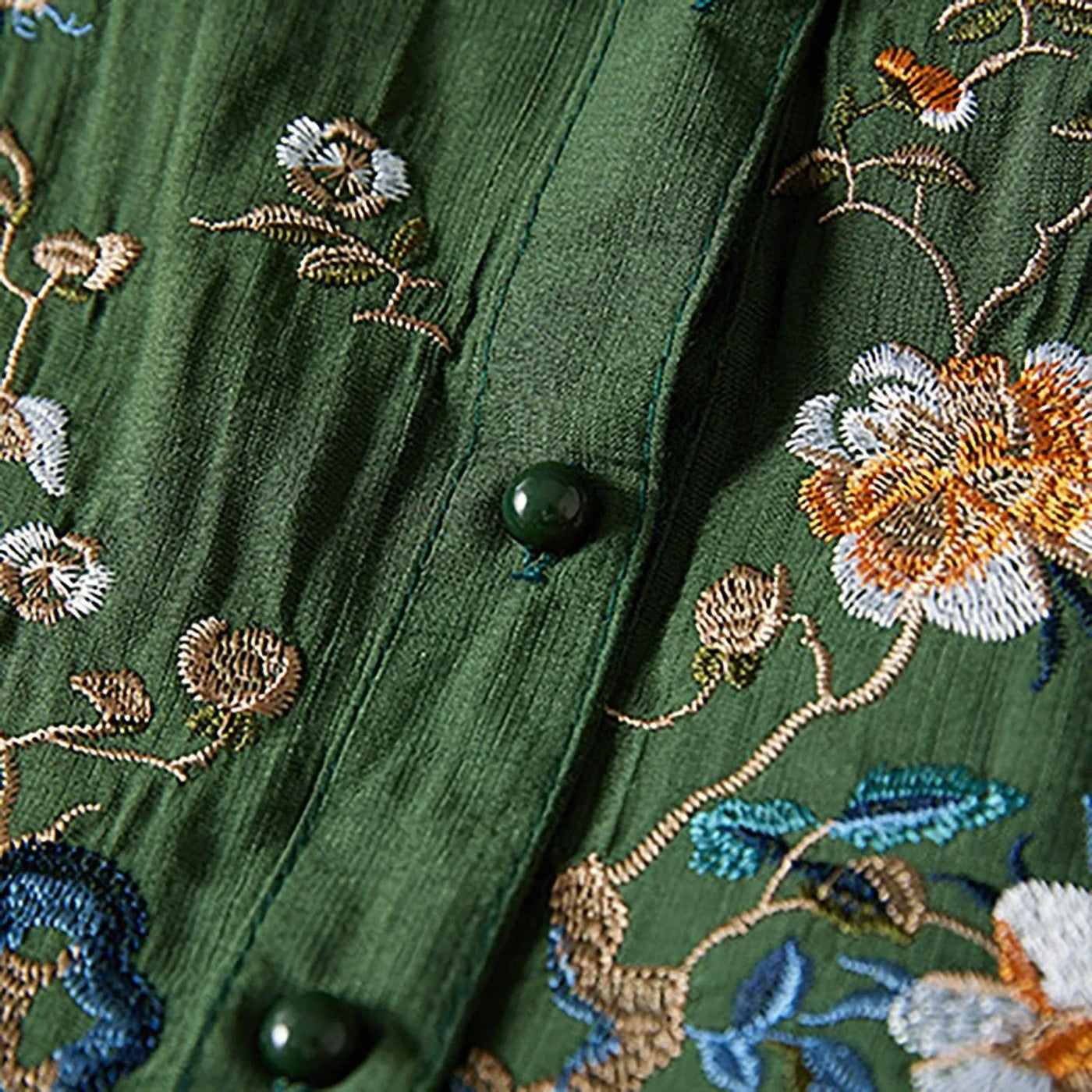 3/4 Sleeve Cotton Linen Shirts For Women 2025 Summer Boho Retro Embroidered Tops Dressy Casual Trendy Vacation Blouse Y2K Tops