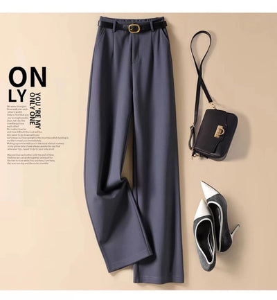 Suit Wide-Leg Pants for Women High Waist Temperament Drooping Wide-Leg Pants 2024 Spring New Loose Casual Trousers Ins