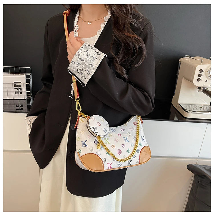 Famous Designer Elegant Handbags Leather For Women, Ladies Crossbody Shoulder Bag Classic Popular And Lightweight For Shopping