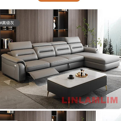 MANBAS Multifunctional Convertible Sofa Bed With Eletric Recliner, Folding Sofa Cama With Power Reclining Seats & Storage Box