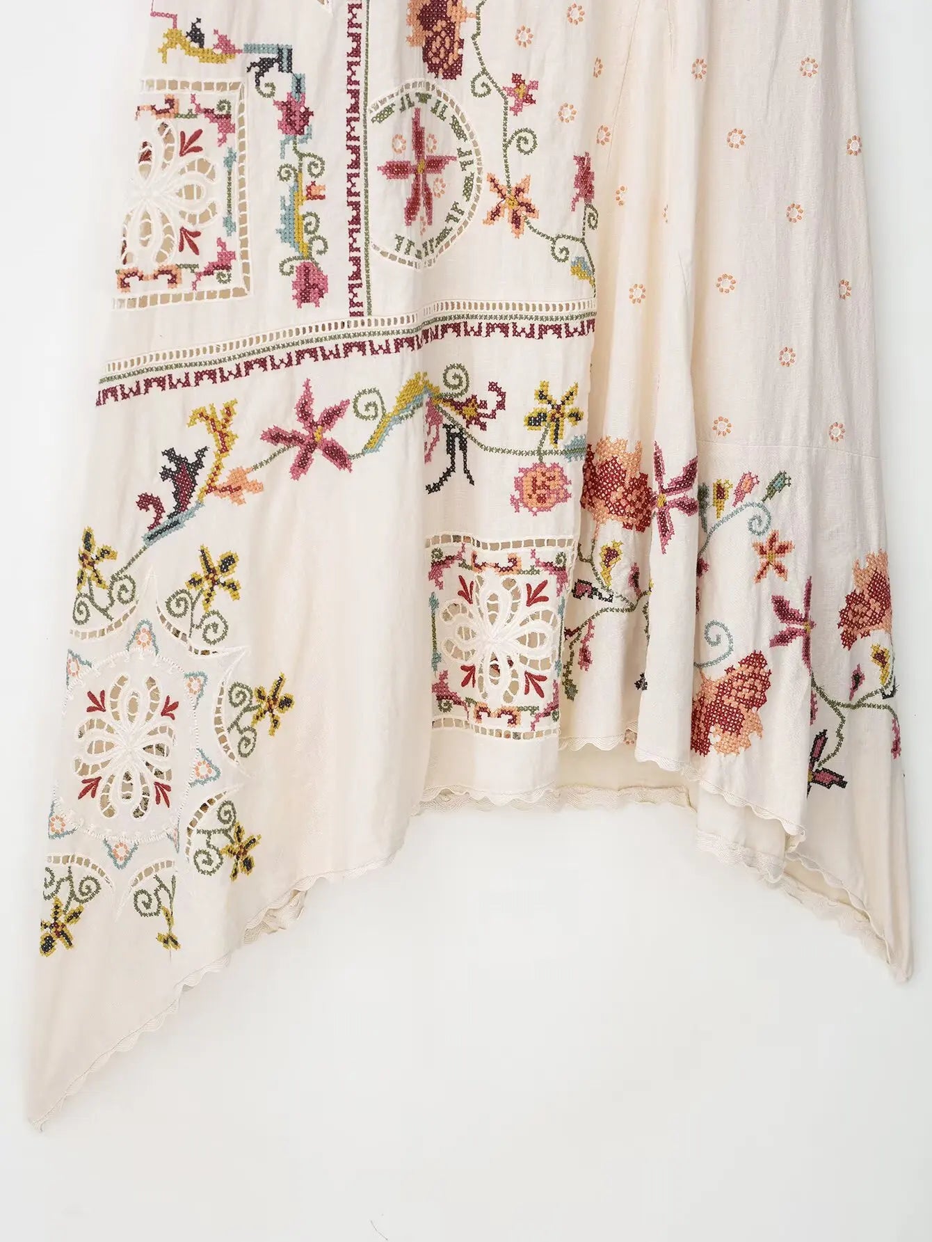 2025 Flower Embroidered Slip Dress Asymmetrical Design Sexy Fashion Casual personality Women's Dresses New Summer Dress