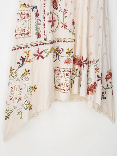 2025 Flower Embroidered Slip Dress Asymmetrical Design Sexy Fashion Casual personality Women's Dresses New Summer Dress
