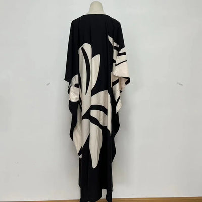 Plus Size L-5XL Bohemian Women Maxi Dress 2023 Autumn Printed Casual Shirt Party Vestidos Loose Sundress