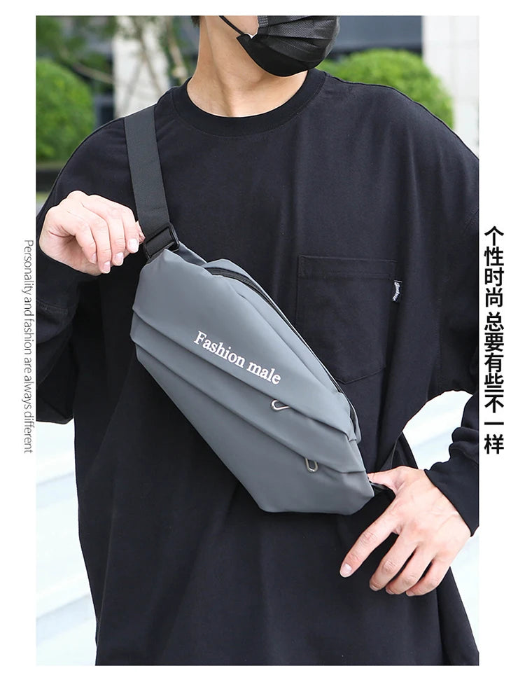 Men’s Fashion Crossbody Casual Bags Unisex Fashion Shoulder Bag Adjustable Strap Durable Daily Use Sling Bag