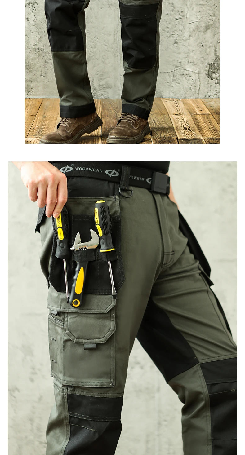 Work Pants For Men Multifunctional Work Trousers Workwear Pants With Reflective Tapes