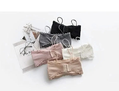 Women's Cotton Bra Female Tube Top Bra