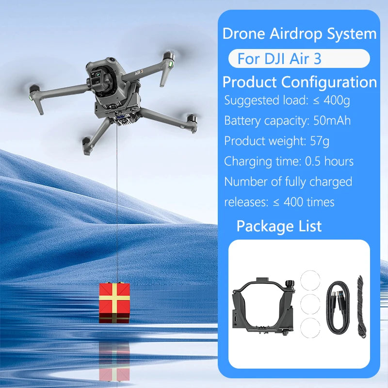 STARTRC Drone Airdrop System For DJI Air 3S/Mini 4 Pro/Mini 3/Mavic 3/Air 2S/Mavic 2/Mini 2 SE Air-dropping Thrower Gift Deliver