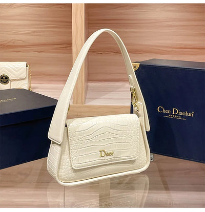 Classic Women's Handbag in Leather, Shoulder and Crossbody Bag Style, Luxury Elegant Design for Ladies By Famous Designer