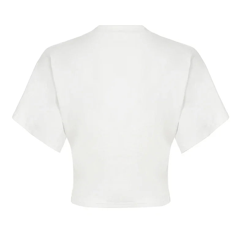 Fashion Simple Causal Solid Slim Fit Women T-Shirts Summer Trendy New Base All-Match Shirts