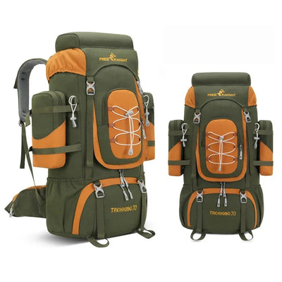 Outdoor Climbing Backpack with Rain Cover Hiking Camping Trekking Outing Bag Large Mountaineering Luggage Sports Rucksack