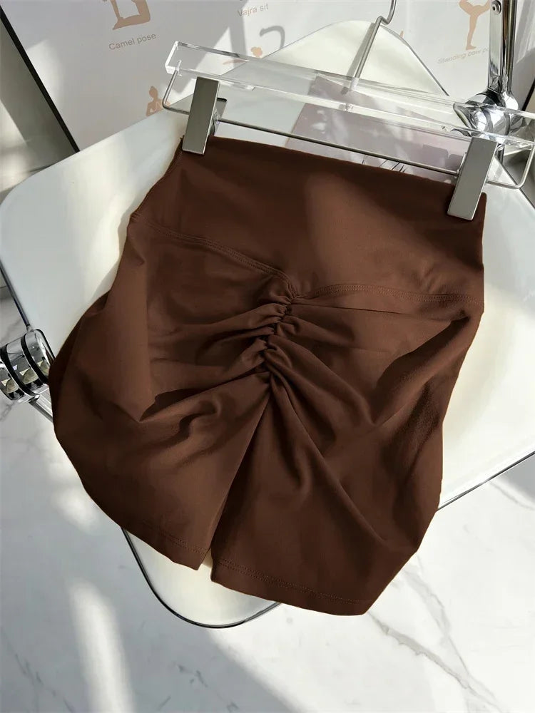 Women Yoga Shorts High Waist Workout Shorts Fitness Yoga Lift Butt Fitness Ladies Yoga Gym Running Short Pants Sportswear