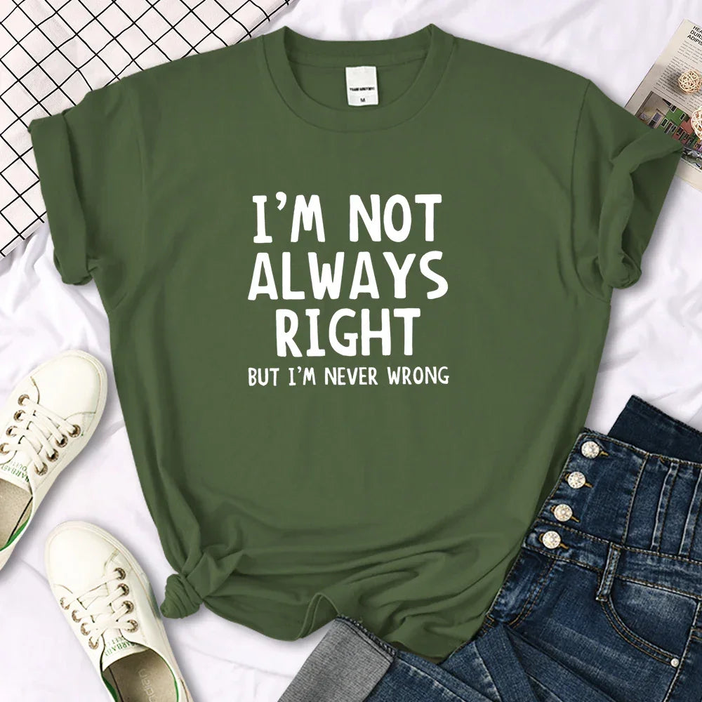 Women's T-Shirt Cool Interesting Letters Printed Tees Female Summer Oversized Tshirt Woman Round Neck Casual Tshirt Tops