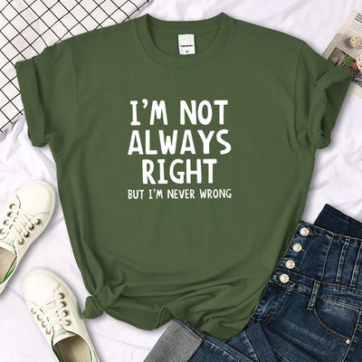 Women's T-Shirt Cool Interesting Letters Printed Tees Female Summer Oversized Tshirt Woman Round Neck Casual Tshirt Tops