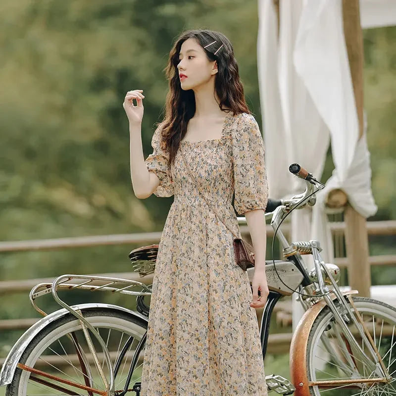 Dresses For Women 2024 Floral Woman Dress Open Back Backless Clothes Beach Flower Tight Bodycon Midi New In Offer Stylish
