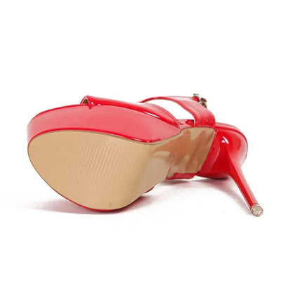 Liyke Size 34-46 Sexy 16CM Fetish Sandal Women Summer Fashion Open Toe Buckle Strap Platform High Heels Stripper Pole Dance Shoe