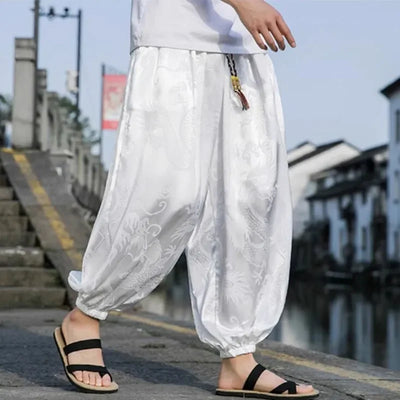 Summer Silk Hippie Gypsy Boho Baggy Pants Harem Pants for Men Women Yoga Pants Aladdin Trousers