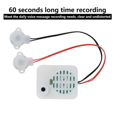 60s Recorder Module Two-Button Recorder One Record One Play Plush Toy Voice Message Recorder Voice Box With Battery LR44*3