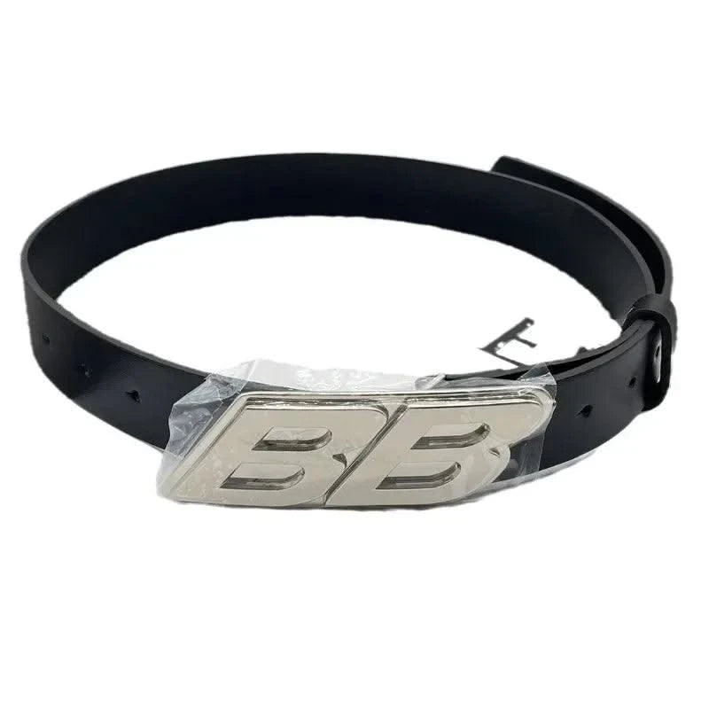 Men's Belt Wide Letter Casual Temperament Belt |Retro European and American Fashion Belt