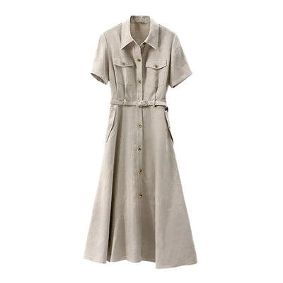 High-end Dress for Women in Summer Niche Design French Light Luxury Temperament Slim Work Shirt Skirt Skirt