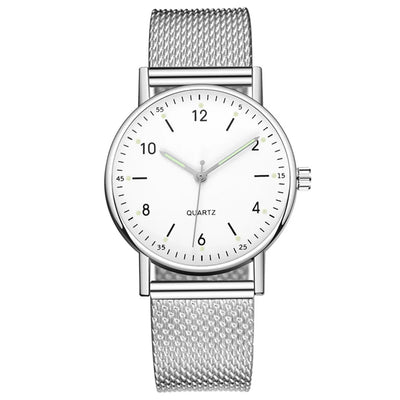 Women'S High-End Quartz Watch Casual Non-Waterproof Stainless Steel Luminous Dial Leather Steel Ladies Watch Luxury Fashion