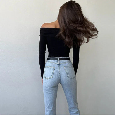 Women Spring Sexy Red Bodysuits Backless Solid Corset Slim Fashion Crossed Bodysuits Long Sleeves Casual Female Knitted Rompers