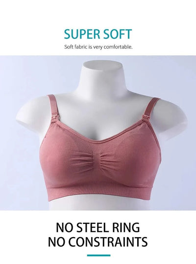 Maternity Bras Double Layer Seamless Bra Pregnancy Clothes Prevent Sagging Breastfeeding Women's Breathable lactancia Bra