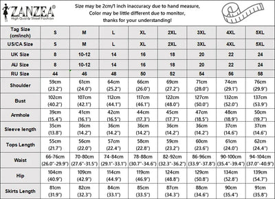 Stylish Women Tracksuits Spring 2pcs Outfits Solid Work Matching Sets 2025 ZANZEA Casual Long Sleeve Blouse Dress Suits Oversize