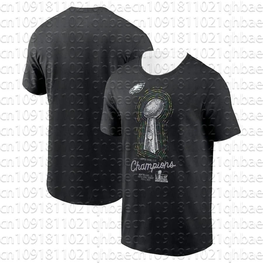 American Football Philadelphia Eagles Men Women Breathable Quick Drying T-Shirt Round Neck Oversized Fashionable Casual Shirt