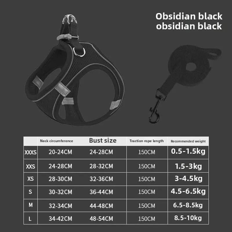 Cat Harness Reflective Pet Harnesses And Leashes Set Adjustable Pet Harness for Cats Small Dogs Pug Chihuahua Cat Accessories