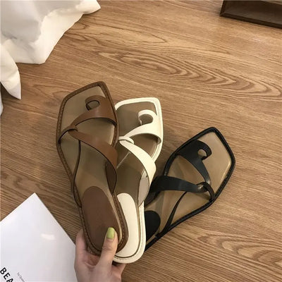 Women's Sandals Summer New 2024 Women Casual Flat Shoes Outdoor Clip Toe Flip Flops Women Beach Non-slip Sandals
