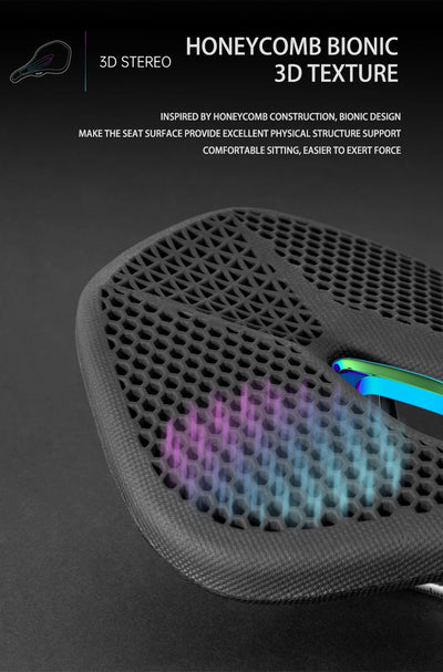 MTB Road Bike Accessories Parts Bicycle Seat Seat Bench Honeycomb 3D Breathable Lightweight Strong Durable Wear-resistant Saddle