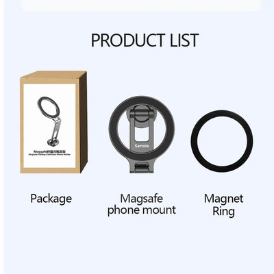 Magnetic Magsafe Phone Holder Mount Folding Metal Cold Shoe Phone Holder for IOS Android DSLR Camera Monitor Tripod