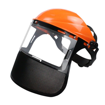 Safety Helmet Hat with Full Face Mesh Protective Mask for Garden Grass Trimmer Logging Brush Cutter Forestry Protection