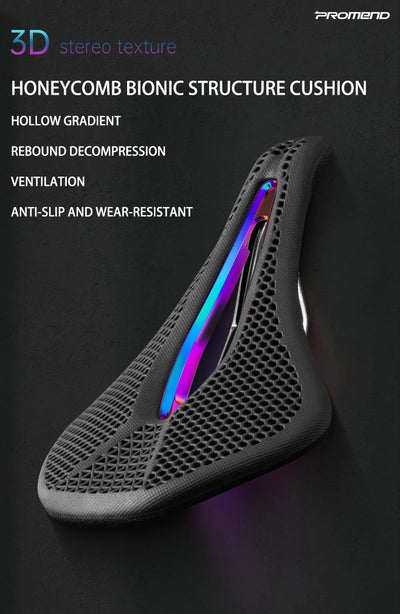 MTB Road Bike Accessories Parts Bicycle Seat Seat Bench Honeycomb 3D Breathable Lightweight Strong Durable Wear-resistant Saddle
