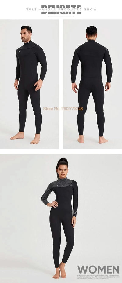 Wetsuits For Men Women Neoprene Surf Suit Wet Suit Chest Zip 3/2mm Full Body Dive Skins For Surfing Diving Snorkeling Kayaking