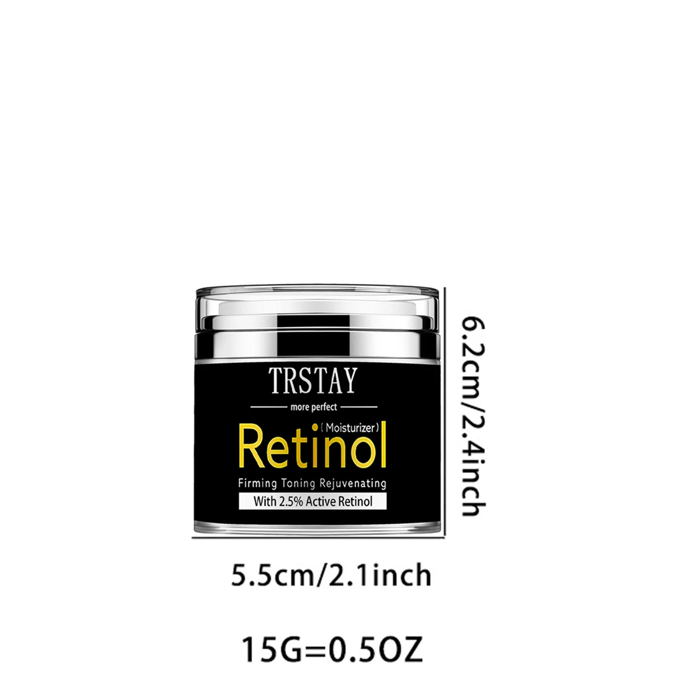 Retinol firming and refreshing face cream, mild and non irritating, smoothes wrinkles, reduces fine lines and makes skin soft