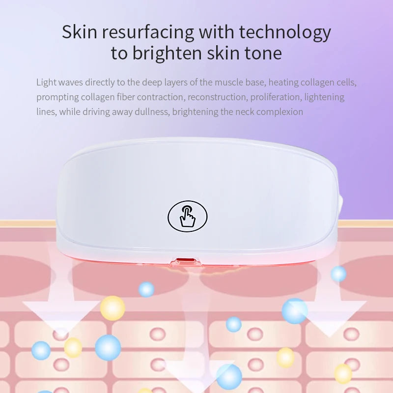 Neck LED Mask Photon Anti-Wrinkle Skin Tightening Neck Beauty Device Skin Care Brighten Rejuvenation Neck Wrinkle Remover