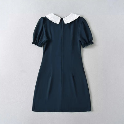 Luxury Dresses Women 2025 Summer Short Dress Sexy Frenchy Mini Dress Short Puff Sleeve Mini Dress With Bow Detail Dots Print